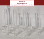Lot Of 7 Pyrex 9840-20 Glass Cylindrical Round Bottom Tube With Filter, 34ML. Fixed Price $74.99.