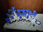 Lot Of Bellco 1000/500/100ML 3-NECK Micro Carrier Glass Spinner Flask Ptfe. Fixed Price $399.00.