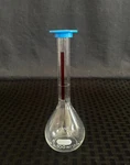 Corning Pyrex Class Glass 100ML Lifetime Red Volumetric Flask W/ Snap Cap. Fixed Price $23.99.