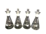 (4) Corning Pyrex 250ML Plain Glass Determination Flask W/ #22 Std Stopper B. Fixed Price $59.99.