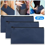 3X Deposit Bags Bank Pouch Zippered Waterproof Safe Money Cash Organizer Storage. Fixed Price $8.86.