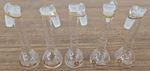 5 New Volumetric Flasks Class Bomex 20ML W/ Stopper Laboratory Glassware. Fixed Price $14.99.