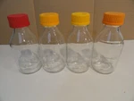 Vwr Glass 500ML Round Graduated Media Storage Bottles 89012-118 Set Of 4 W/caps. Fixed Price $44.95.