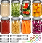 12 Oz Glass Regular Mouth Mason With Airtight Lid, 8 Pack Canning Jars, Sp. Fixed Price $29.73.