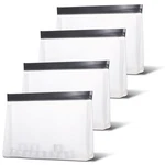 Hpmjz 4 Pcs Clear Leak Proof Freezer Bag Reusable Ice Storage One Size, Black. Fixed Price $15.72.