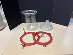 Pyrex 1L Resin Reaction Vessel With Covers And Clamps (model 6947). Fixed Price $500.00.