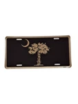 Hangtime South Carolina - Palmetto Moon License Plate Gold Black. Fixed Price $12.95.