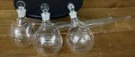 Vtg - Pyrex #7260 125 Ml Retort Distiller W/ Stopper 3 Available. Fixed Price $50.00.
