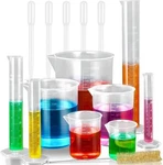 Moveland Plastic Graduated Cylinders Beakers With 5 Pipettes, Transparent. Fixed Price $25.84.
