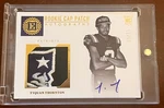 Tyquan Thornton 2022 Encased Rookie Cap Logo Patch Auto #d 03/10 Patriots. Fixed Price $75.00.