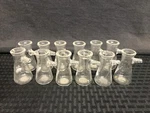 (12) Corning Pyrex Glass 25ML Micro Filtering Flask W/ Sidearm 5360-25 B. Fixed Price $55.99.