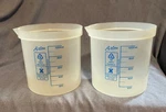 (2) Beakers Liter Graduated Azlon Low Form Polypropylene 1000 Ml. Fixed Price $9.25.