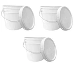 Mks Plastics 3.5-GALLON Bucket With Airtight Lid Made In Usa, Food 3, White. Fixed Price $51.99.