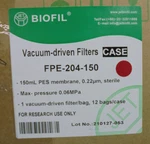 Jet Biofil FPE-204-150 Vacuum Driven Filters 150ML Pes Membrane 0.22 1/BAG. Fixed Price $124.99.
