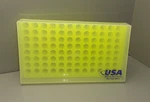 Usa Scientific 96-WELL Flipper Microtube Rack/ Reversible/ Neon Yellow/clear Lid. Fixed Price $10.05.