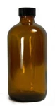 Qorpak GLC-02010 Amber Glass Boston Round Bottle With 33-400 Black Phenolic. Fixed Price $168.62.