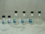 Lot Of 6 Gibco Glass Graduated Media Bottle With Screw Cap 2 100ML + 4 500. Fixed Price $24.95.
