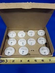 Lot Of 11 Nos Coorstek Porcelain Crucible Cover 34MM Id Cap. Fixed Price $18.00.
