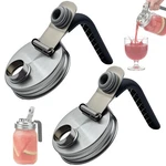 Mason Pour Spout Lid For Wide Mouth Jars, Stainless Steel Spou.... Fixed Price $15.78.