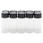 Kesell 50PCS Clear Glass Vials With Black Screw Caps, 10ML/SCALE,. Fixed Price $27.56.