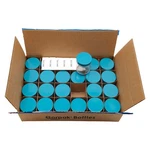 Lot Of 24 Qorpak GLC-01636 Green Cap Glass Sampling Jar, 120ML, 60MM X 69MM. Fixed Price $120.00.