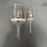 2 Pyrex Glass # 36060 350ML (40-60 C) & (4-5.5 F) Buchner Funnel. Fixed Price $49.95.
