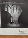 1941 Corning Glass Works Fortune WW2 Print Ad Giant Light Bulb Research. Fixed Price $12.00.