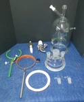 Chemglass PFI-1904-261BM 3L Jacketed Reaction Vessel W/drain Valve Graduated. Fixed Price $1999.99.