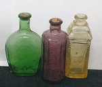 Vintage Wheaton Glass Bottles Mini Lot Of 3. Fixed Price $14.00.