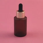 4 Of Premium 30 Ml Amber Frosted Glass Serum Bottle With Golden Cup & Dropper. Fixed Price $12.99.