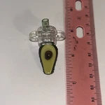 Glass Airflow Directional Carb Cap Avocado Shaped Specialty. Fixed Price $10.00.