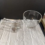 Vintage Apothecary Pharmacy Mortar And Pestle Set Clear Glass Large #32, 16, 4. Fixed Price $75.00.