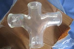 Nos Kimax 6522-1515 -1/2" Double Sanitary Tee Glass Draineline Pipe Fitting. Fixed Price $29.95.