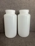 Lot Of 2) Nalgene 1000ML 32OZ Wide Mouth Bottle Hdpe White No Retaining Loop. Fixed Price $18.50.