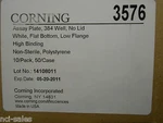 X 10 Pack Of Corning 3576 Low Flange White Flat BOTTOM,384 Well Plates. Fixed Price $29.99.