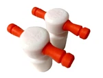 Dwk Life Sci Kimble 41901R-19 Key-head Solid Ptfe Stopper Orange 19/22 (2 Pcs). Fixed Price $19.50.