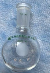 Chemglass 200ML Single Neck Round Bottom Flask 24/40 Outer Joint CG-1506-14. Fixed Price $16.00.