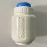Vintage Fisher Price Milk Bottle White Blue Squeaker Teddy Bear Lunch Box Food. Fixed Price $19.99.