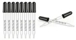 10 Pack, Pipettes Dropper With Black Rubber Head, Straight-tip Calibrated (1 Ml). Fixed Price $10.33.