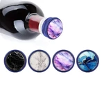 Wirester Set Of 4 Ceramic Cork Decorative Wine Bottle Stoppers Marble Pattern. Fixed Price $24.99.