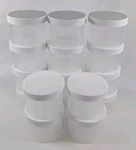 Uline Translucent Round Wide-mouth Plastic Jars White Cap 8 Oz S-23740 16. Fixed Price $16.99.
