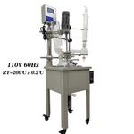 10L Lab Single Layer Glass Reactor With Blender,heating By Oil Water BATH110V. Fixed Price $1965.33.