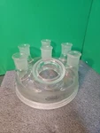 Chemglass CG-1968-A Reaction Vessel Lid, 7-NECK, 300MM + 80MM Duran Powder. Fixed Price $1825.00.