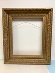 Gold Painted Picture Frame, Wood And Plaster Molded 23 1/2 X 27. Fixed Price $169.00.