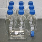 (10) Kimble Media Bottles 14395-1000, 1L / 1000ML, Borosilicate Glass, GL45 Cap. Fixed Price $99.95.