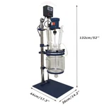 5L Jacketed Glass Reactor Chemical Lab Double Wall Vacuum Reaction Vessel 110V. Fixed Price $1174.50.