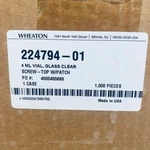 Wheaton Clear Glass 4 Ml Screw Top With White Patch Pack Of 800 Vials. Fixed Price $187.50.