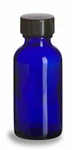 Cobalt Blue Boston Round Glass Bottles Oz (30 Ml) With Caps (12-24-48 Count). Fixed Price $20.95.