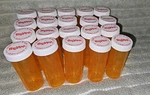 Title: Lot Of 20 Empty Orange Pill Bottles With Safety Caps - 3" Tall Craft &. Fixed Price $7.99.