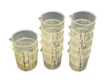 (12) Nalgene 150ML & 250ML Pmp Plastic Graduated Beakers W/pour Spout Low Form. Fixed Price $30.99.